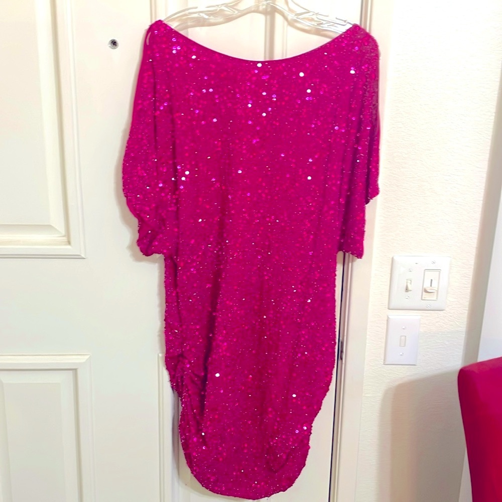 Aidan Mattox Pink Beaded  Dress Sz 12